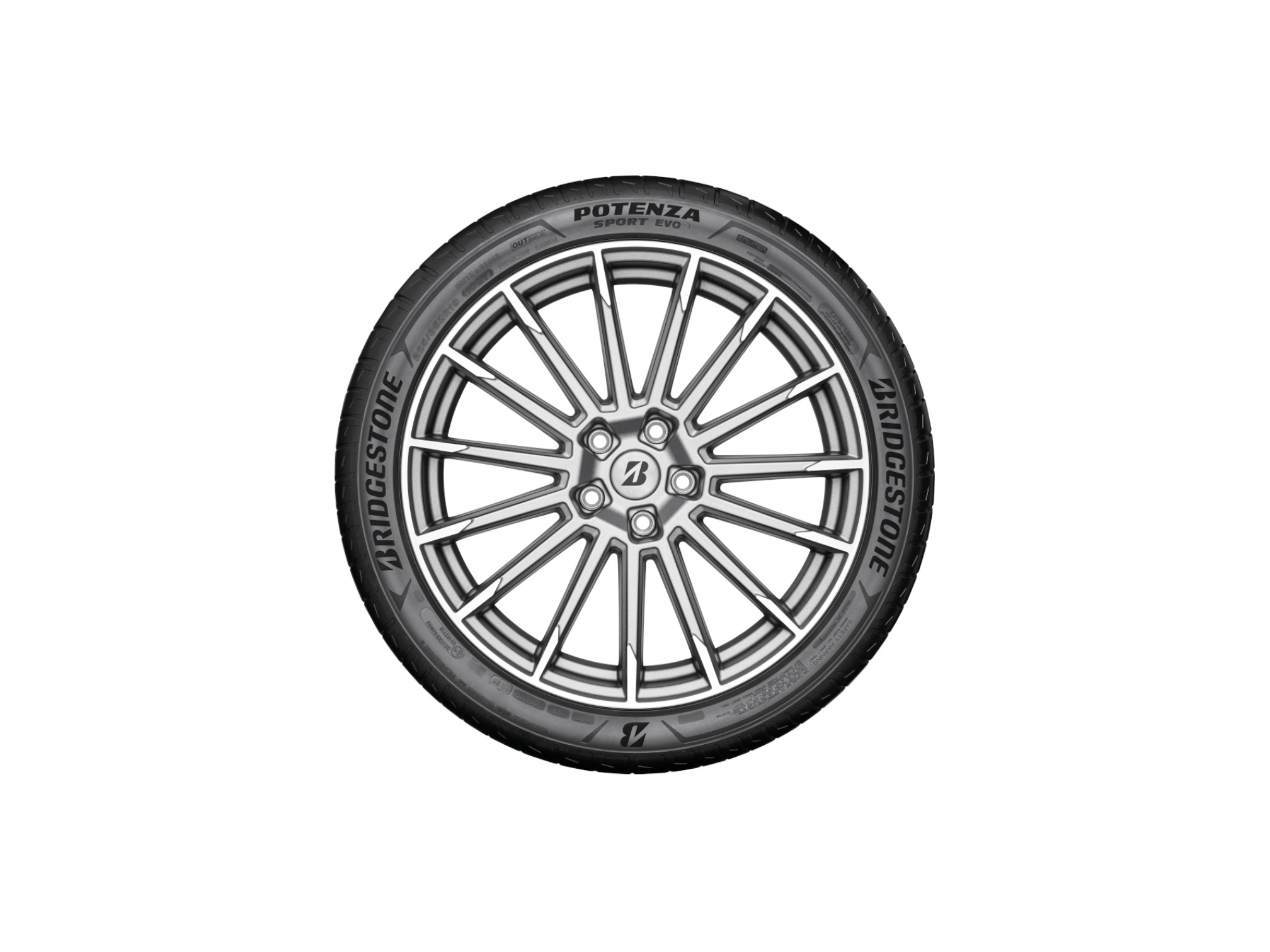 1. potenza sport evo sidewall tyre grey rim