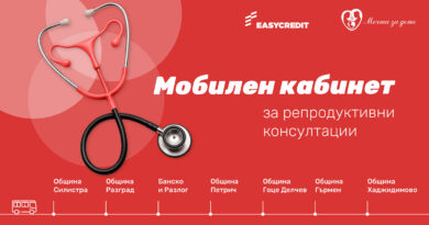 „Изи Кредит“ и Фондация „Мечта за дете“ стартират мобилен кабинет за репродуктивно здраве в отдалечени региони